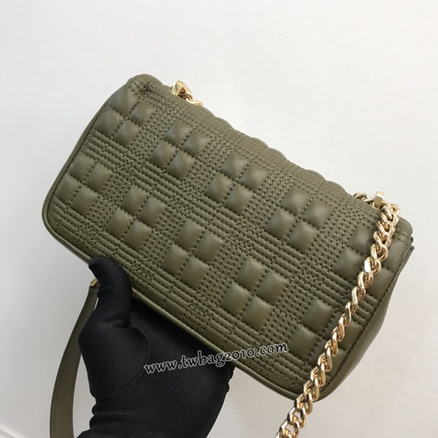 Burberry專門店新款羊皮小號TB蘿拉包 巴寶莉絎縫品牌格紋鏈條單肩挎背女包 yxb1533